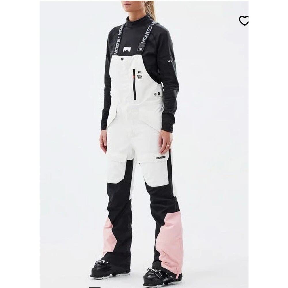 Montec Women's Black, White, and Pink Jumpsuit